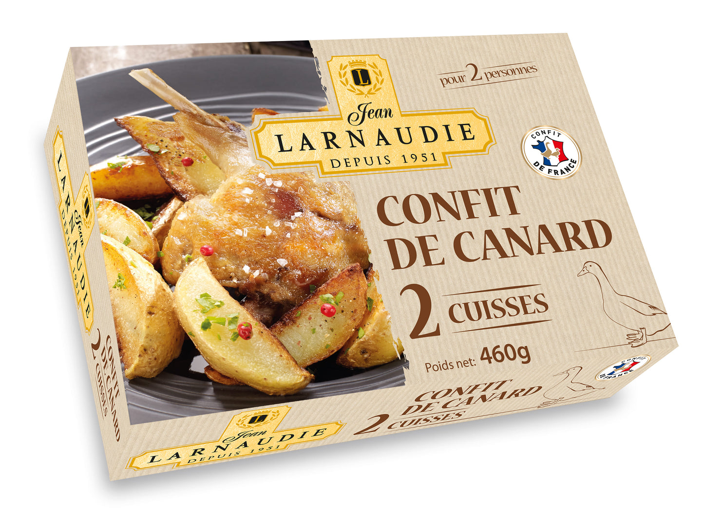 Confit de Canard – 2 Entenkeule im Vakuumbeutel von Jean Larnaudie