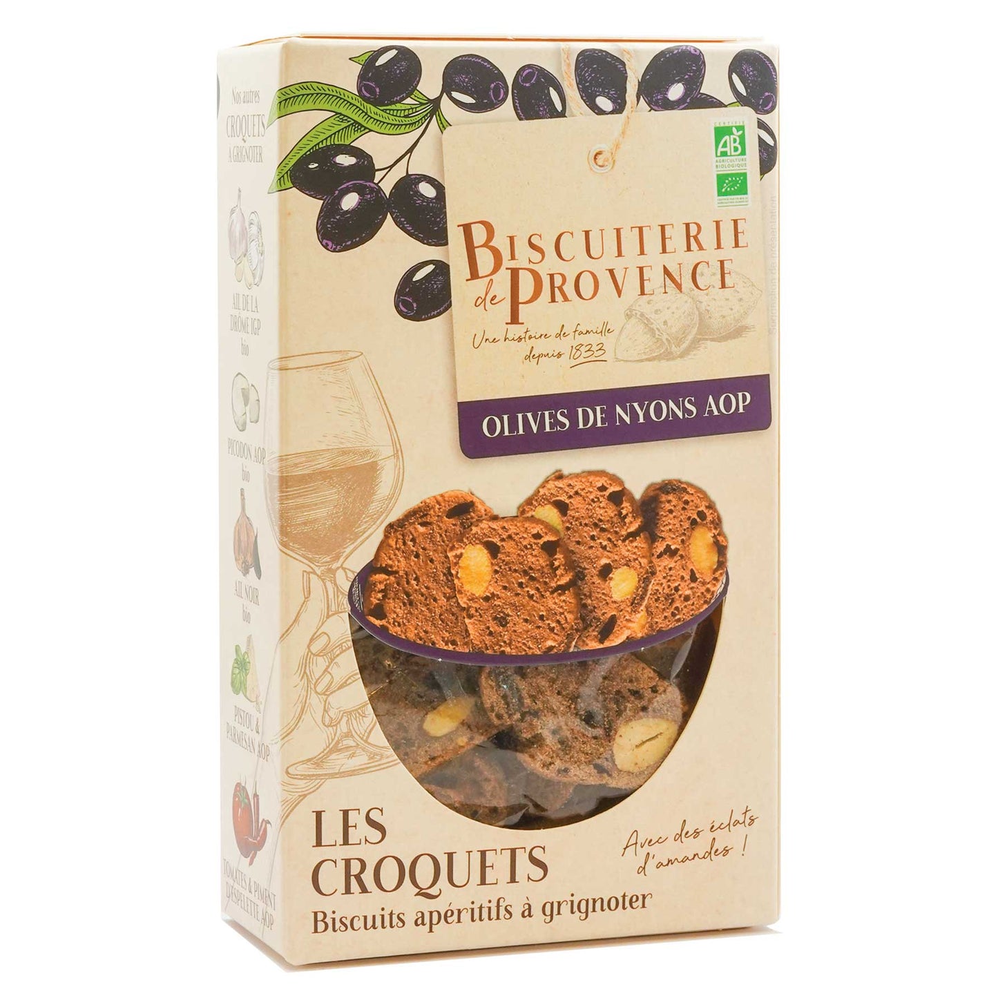 BISC. DE PROVENCE - BIO Croquets mit Oliven aus Nyons 90g