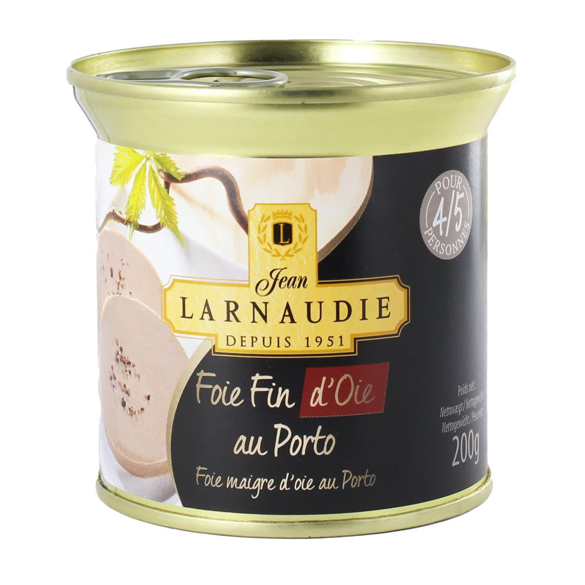 Larnaudie Foie Fin maigre d'Oie au Porto Gänseleberpastete mit Portwein 200 gram